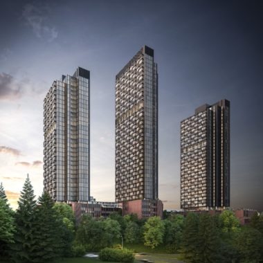 Crosstown Condos Toronto Residential Towers Rendering