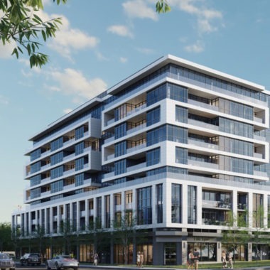 Artist Rendering of Linea Condos Building by Stafford Homes